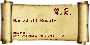 Marschall Rudolf névjegykártya