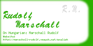 rudolf marschall business card